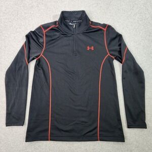 Under Armour Pullover Unisex Adult Large Black ColdGear 1/4 Zip Athleticwear